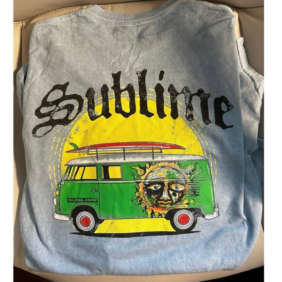 Sublime Light Blue 40oz to Freedom Surf Van T-Shirt Size Medium - Picture 1 of 5